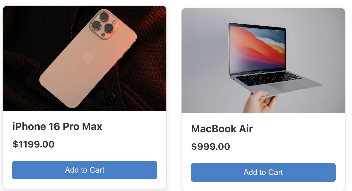 Antipas Electronics online-store interface